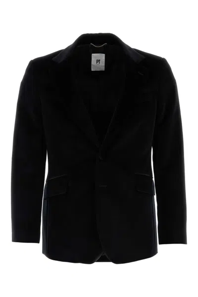 PT TORINO PT TORINO BLACK WOOL BLAZER
