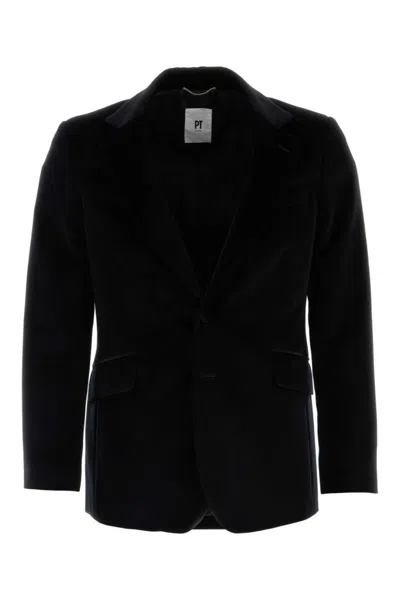 PT TORINO BLACK WOOL BLAZER