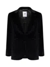 Pt Torino Luxurious Wool Blazer With Velvet Texture In 990