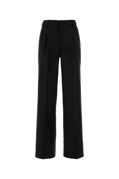 Pt Torino Black Wool Blend Lola Pant In Blue