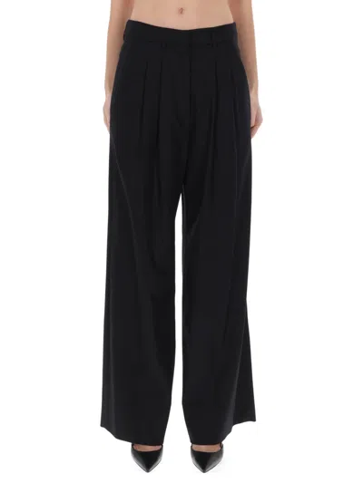 Pt Torino Black Wool Cashmere Trousers
