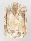 Pt Torino Blazer Floral Embroidered Notched Lapels In Multi