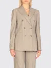 Pt Torino Embroidered Stretch Wool Blazer In Neutral