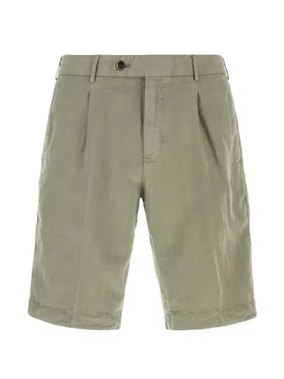 Pt Torino Lyocell Blend Bermuda Shorts Belt Loops In Green