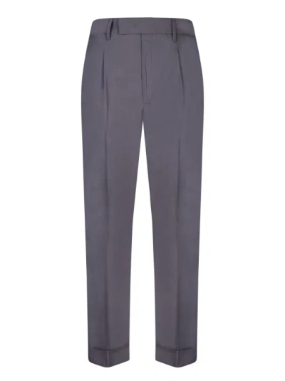 Pt Torino Blend Cotton Trousers In Grey