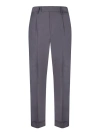 Pt Torino Blend Cotton Trousers In Grey