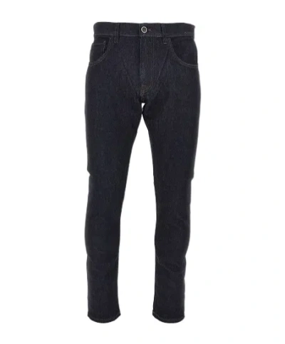 Pt Torino Blended Denim Jeans In Animal Print