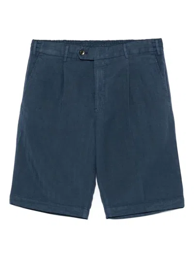 Pt Torino Blue Bermuda Shorts With Pockets