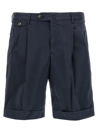 Pt Torino Cotton Bermuda Shorts In Blue