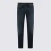 Pt Torino Blue Denim Jeans In Green