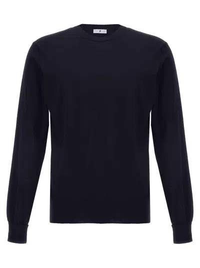 Pt Torino Blue Merino Wool Sweater