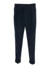 Pt Torino Blue Pants With Pences And Belt Loops In Cotton Blend Man In Blue