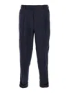 Pt Torino Pleated-cuffed Trousers In Blue