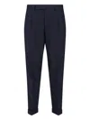 Pt Torino Blue Virgin Wool And Cashmere Trouser In Blue