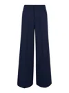 Pt Torino Blue Regular Flat Front Pants In Blue