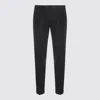 Pt Torino Black Stretch Viscose Blend Pant In Blue