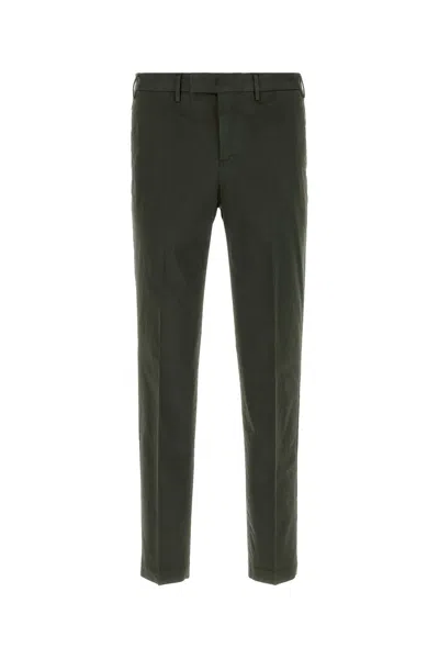Pt Torino Stretch Cotton Trousers Tailored Design Belt Loops In Black