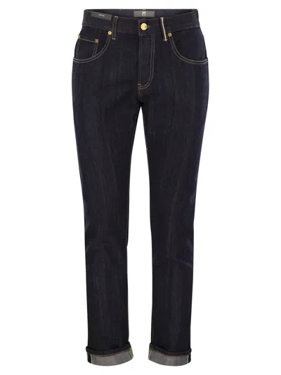 Pt Torino Breakbeat Straight Leg Jeans In Navy