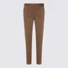 Pt Torino Slim Fit Trousers With Pockets And Loops In Brown
