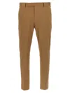 Pt Torino Trousers Stretch Cotton Back Pockets In Brown