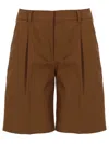 Pt Torino Brown Solid Shorts In Brown