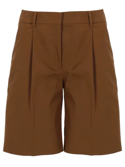 PT TORINO BROWN SOLID SHORTS
