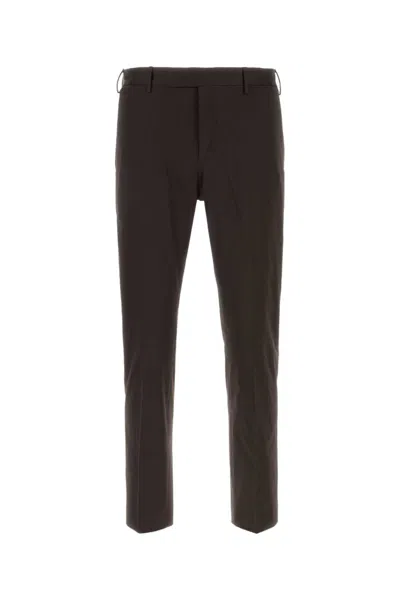PT TORINO BROWN STRETCH COTTON PANT
