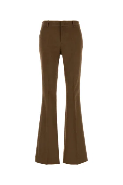 Pt Torino Brown Stretch Cotton Pant