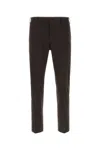 Pt Torino Black Stretch Cotton Pant In Brown