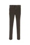 Pt Torino Stretch Cotton Trousers With Pockets And Loops In Green