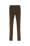 Pt Torino Brown Stretch Modal Blend Pant In Brown