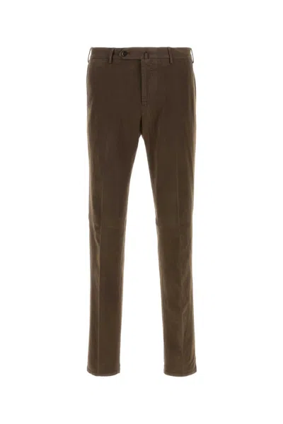 PT TORINO BROWN STRETCH MODAL BLEND PANT