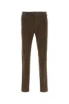 Pt Torino Brown Stretch Modal Blend Pant In Brown