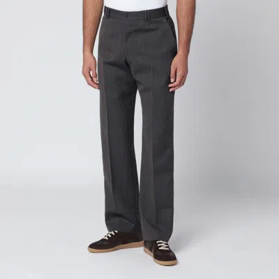 Pt Torino Wool Trousers With Side And Back Pockets In Gray