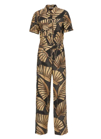 Pt Torino Brown Viscose Jumpsuit