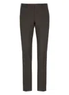 Pt Torino Taupe Colour Wool Trousers In Brown
