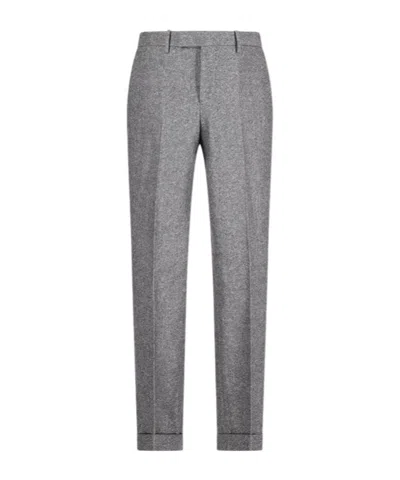 Pt Torino Brushed Wool Straight-leg Pants In Gold