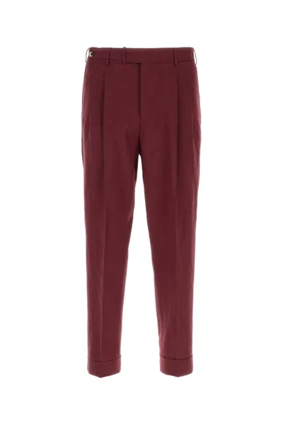 PT TORINO PT TORINO BURGUNDY WOOL BLEND PANT