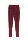 Pt Torino Turn-up Hem Tapered Trousers In Red