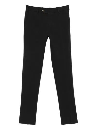 Pt Torino Button-fastening Trousers In Black