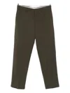 Pt Torino Button-fastening Trousers In Green