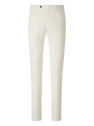 Pt Torino Pressed-crease Trousers In Neutral