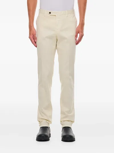 Pt Torino Button-zip Trousers In Neutral