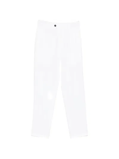 Pt Torino Buttoned Trousers In White
