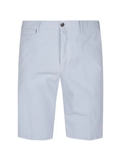 Pt Torino Button-fastening Cotton Shorts In Blue