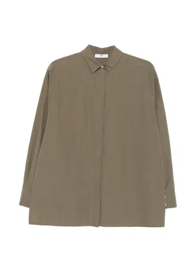 Pt Torino Button-up Long-sleeved Shirt In Green