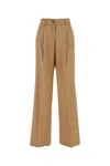 Pt Torino Camel Lyocell Blend Palazzo Pant