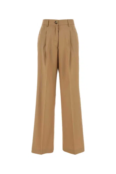 PT TORINO CAMEL LYOCELL BLEND PALAZZO PANT