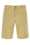 Pt Torino Cotton Stretch Bermuda Shorts With Waist Belt Loops In Y052