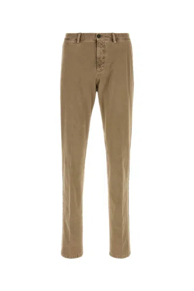 Pt Torino Camel Stretch Cotton Pant In Neutral